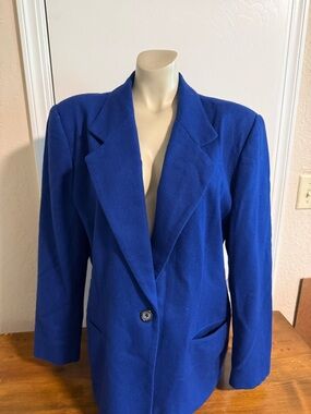 Women's Cobalt Blue Single-Button Blazer